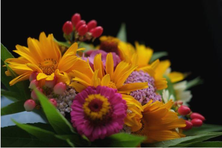 Student project: native winter bouquet